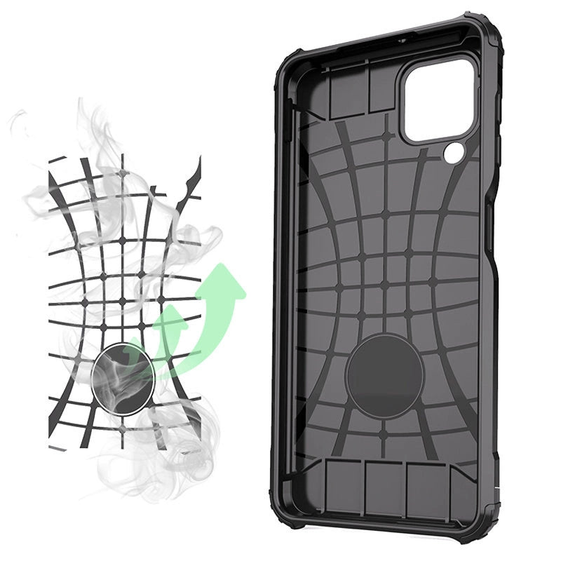 Hybrid Armor Case Tough Rugged Cover for Samsung Galaxy A22 4G blue_2