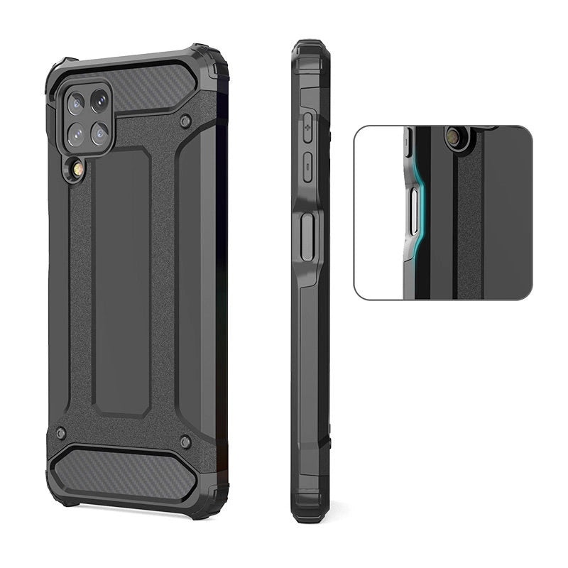 Hybrid Armor Case Tough Rugged Cover for Samsung Galaxy A22 4G blue_7