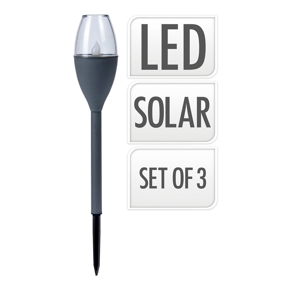 Kit 3 estacas solares cor cinzento_0