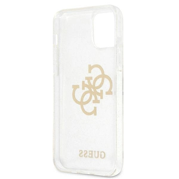 Guess GUHCP12LPCUGL4GTR iPhone 12 Pro Max 6.7" transparent hard case Glitter 4G Big Logo_6