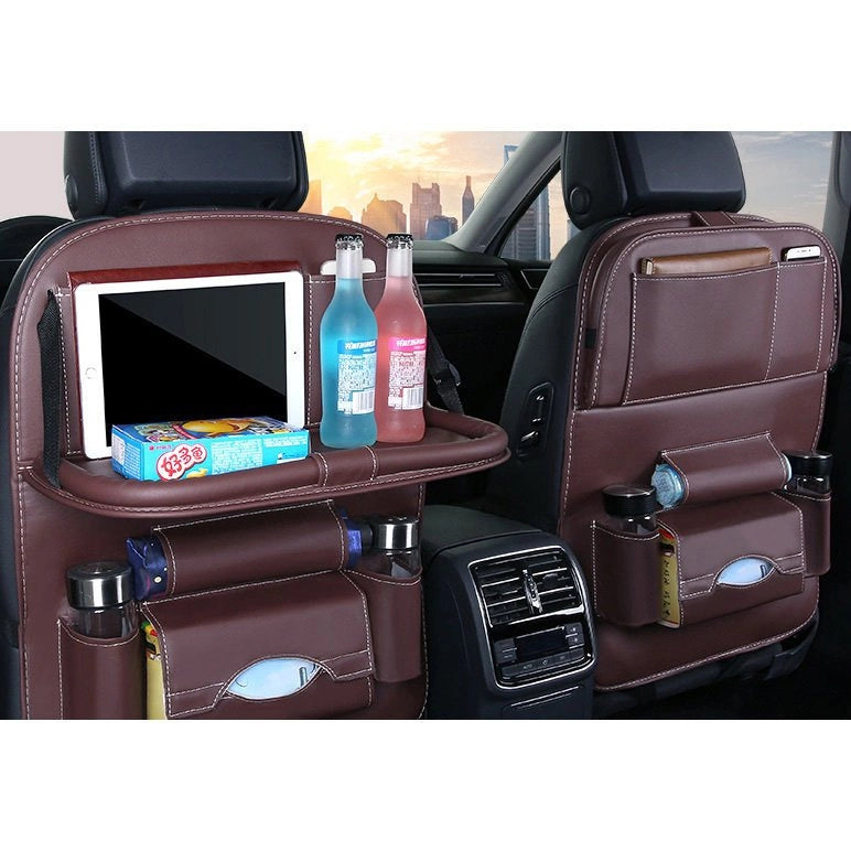 Car seat organizer seat protector seat cover shelf mini car table black_9