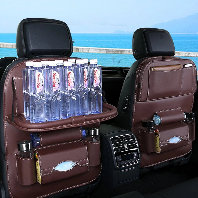 Car seat organizer seat protector seat cover shelf mini car table black_5