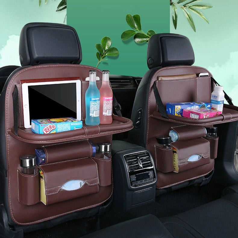 Car seat organizer seat protector seat cover shelf mini car table black_6