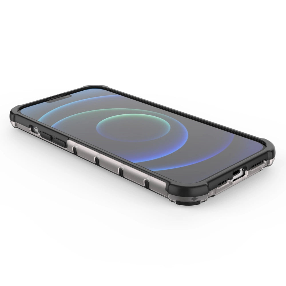 Honeycomb Case armor cover with TPU Bumper for iPhone 13 Pro Max black_11