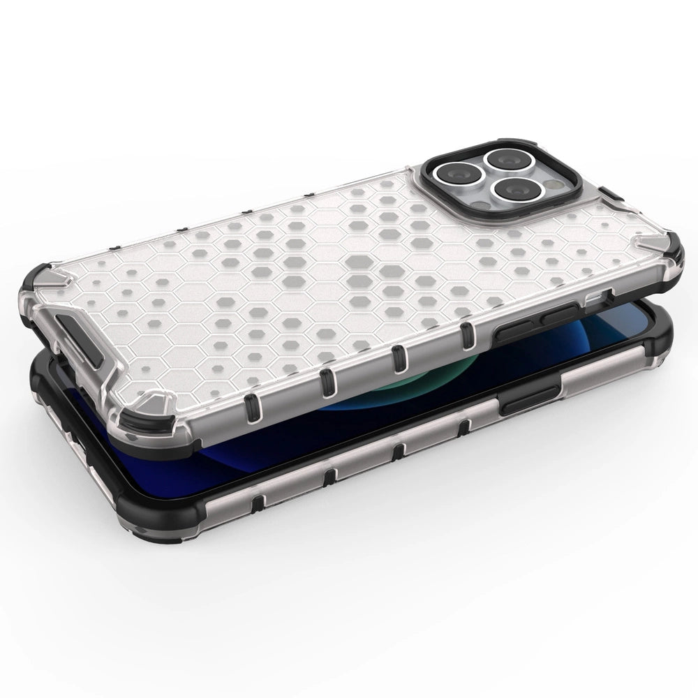 Honeycomb Case armor cover with TPU Bumper for iPhone 13 Pro Max black_3