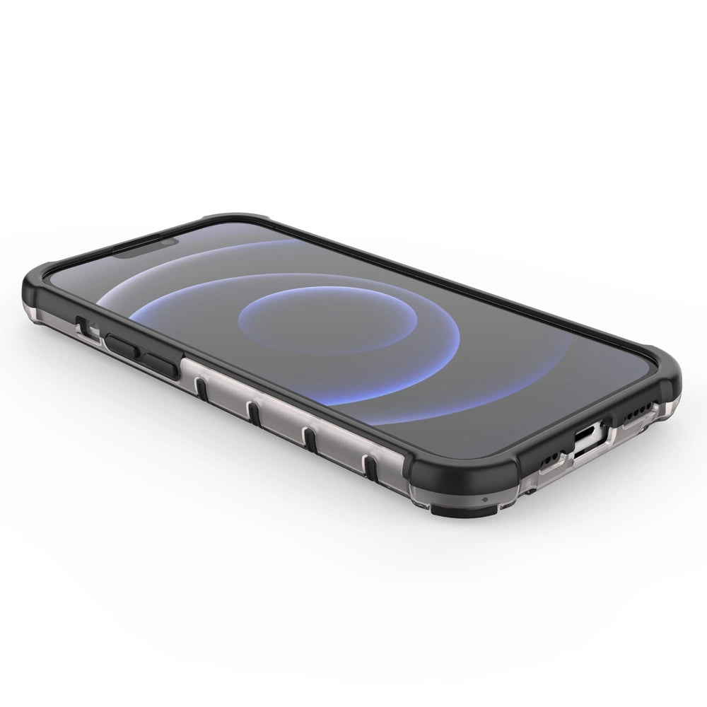 Honeycomb Case armor cover with TPU Bumper for iPhone 13 Pro green_11