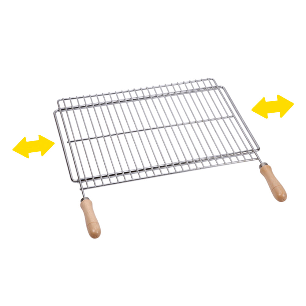 Grelha extensÃvel para churrasqueira 50x40cm em aço zincado_0