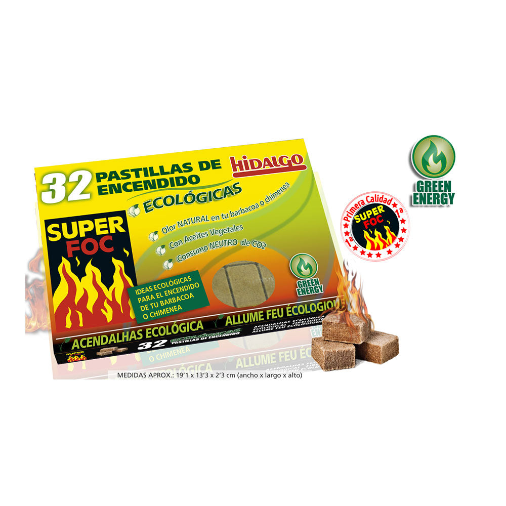 Pack 32 unid. acendalhas ecologicas 08100 super foc_0