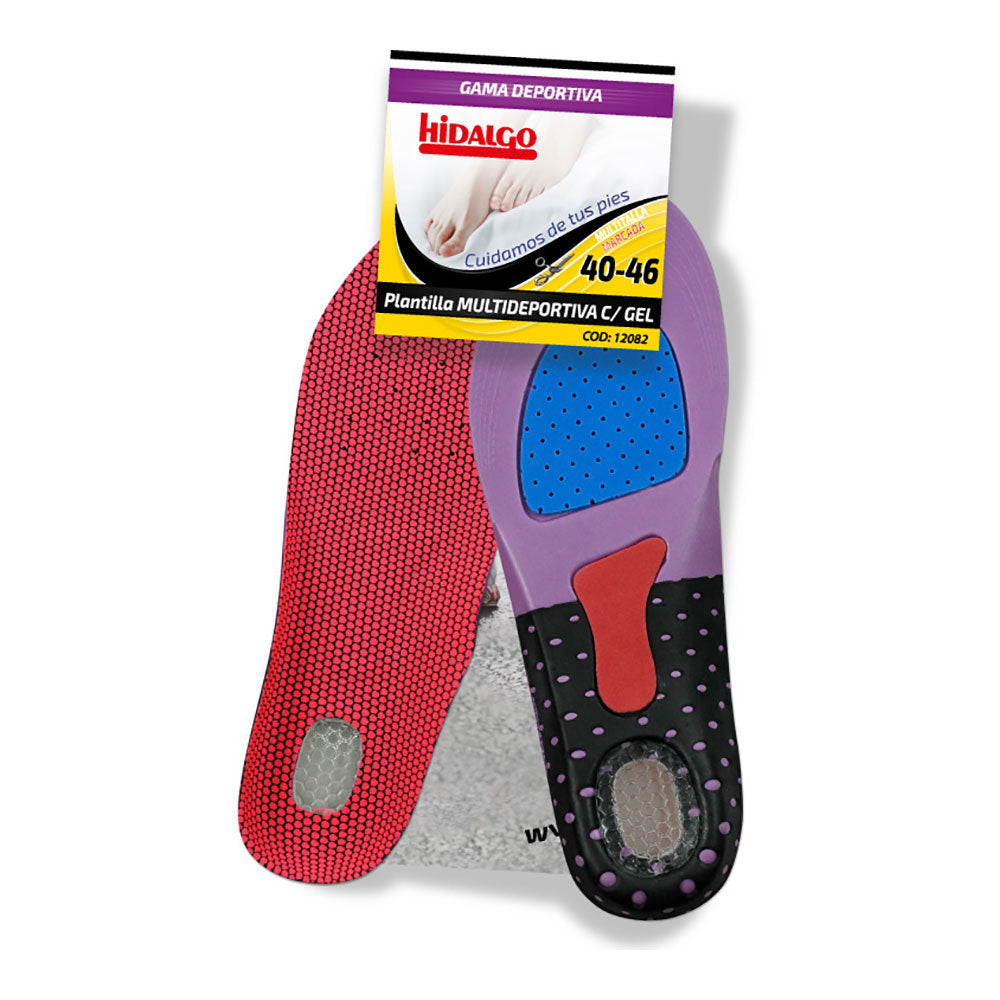 Palmilha para calçado multidesportiva gel t: 40-46 hidalgo_0