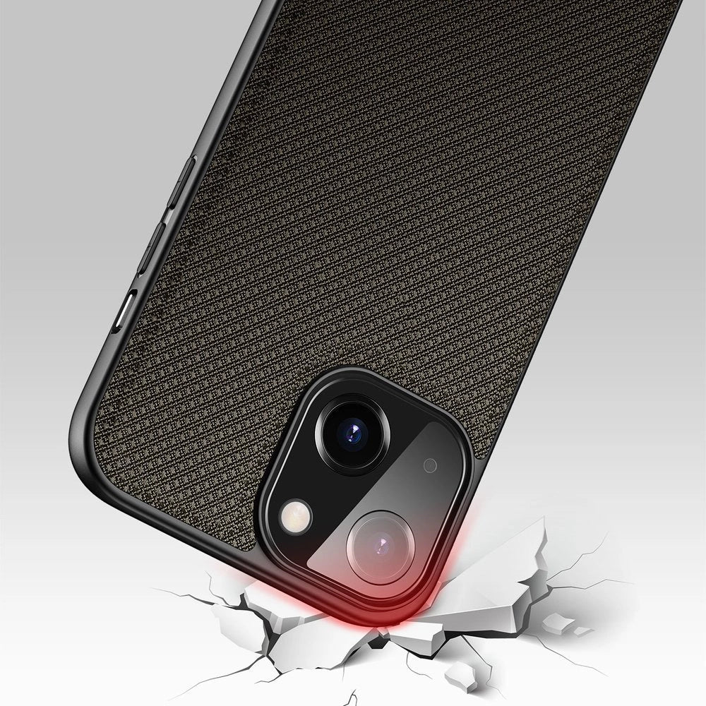 Dux Ducis Fino case covered with nylon material for iPhone 13 mini green_5