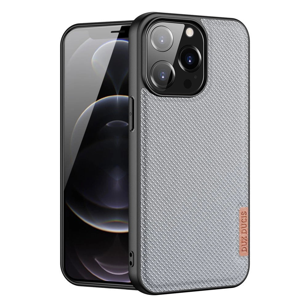 Dux Ducis Fino case covered with nylon material for iPhone 13 Pro gray_0