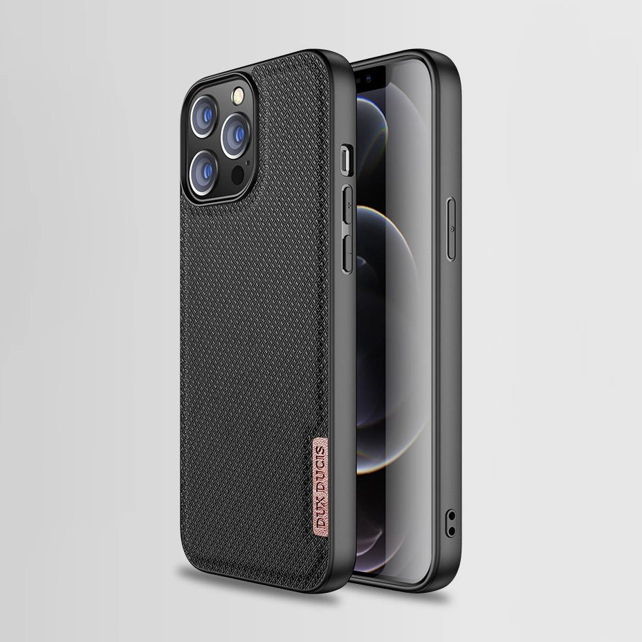Dux Ducis Fino case covered with nylon material for iPhone 13 Pro gray_14