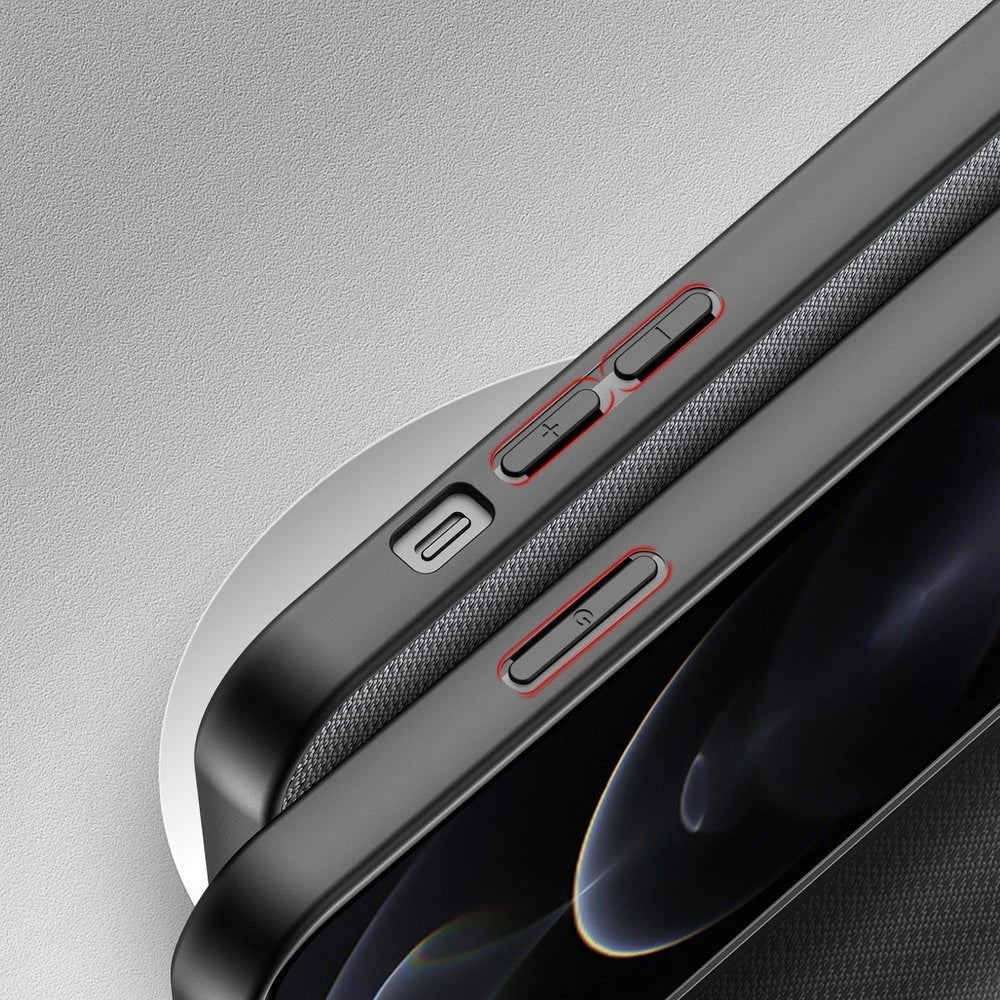 Dux Ducis Fino case covered with nylon material for iPhone 13 Pro gray_6