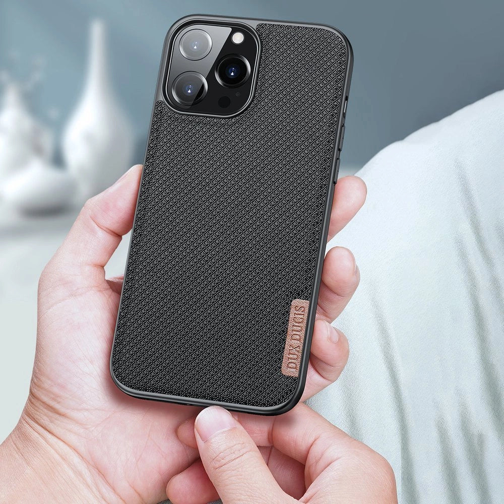 Dux Ducis Fino case covered with nylon material for iPhone 13 Pro green_12