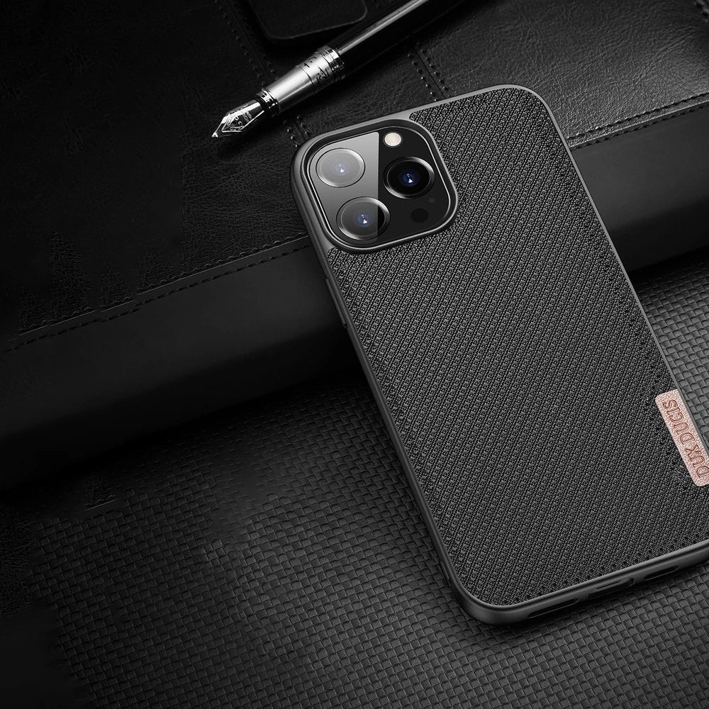 Dux Ducis Fino case covered with nylon material for iPhone 13 Pro green_16