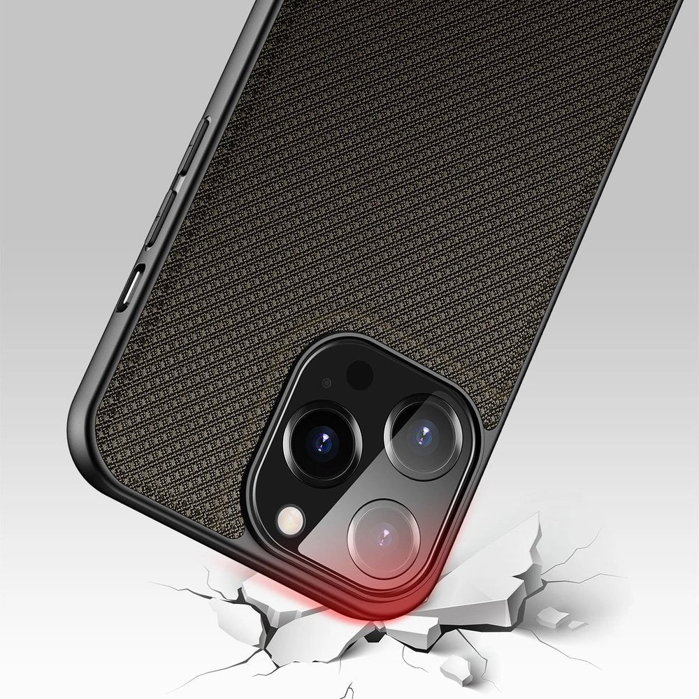Dux Ducis Fino case covered with nylon material for iPhone 13 Pro green_5