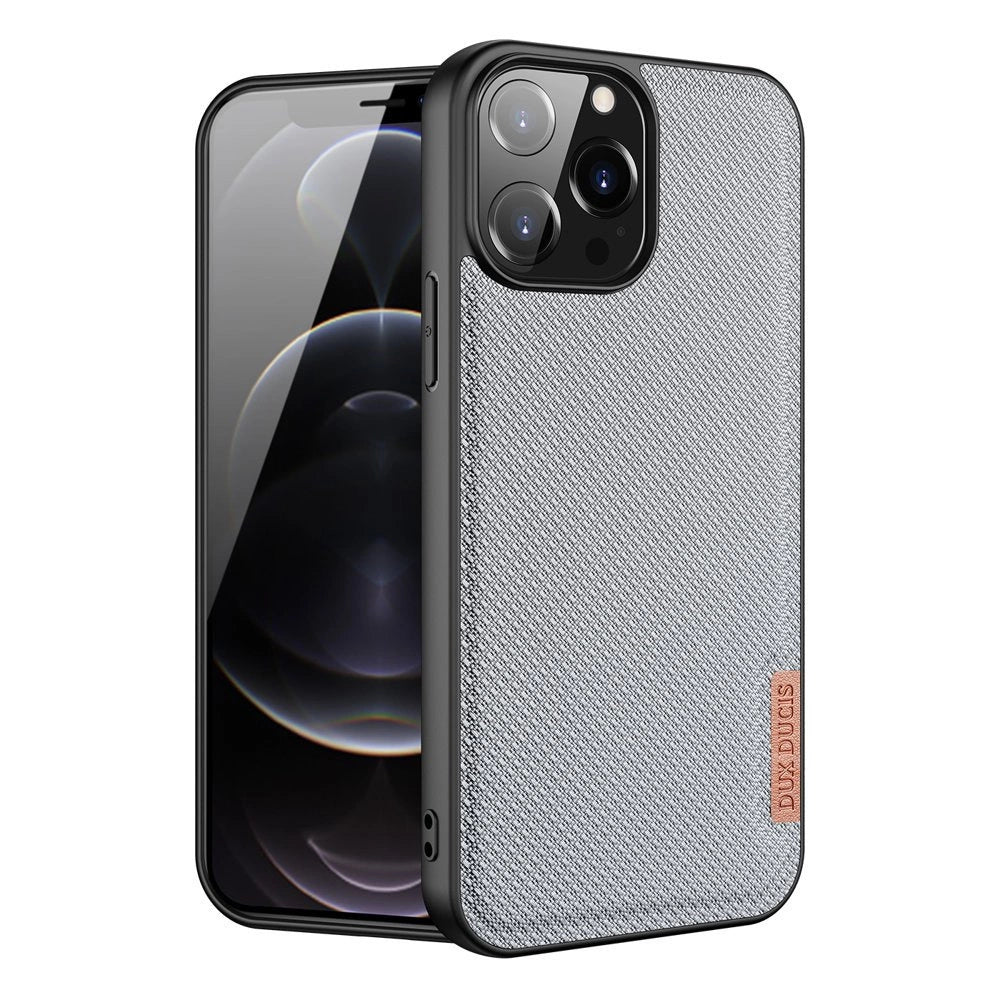 Dux Ducis Fino case covered with nylon material for iPhone 13 Pro Max gray_0