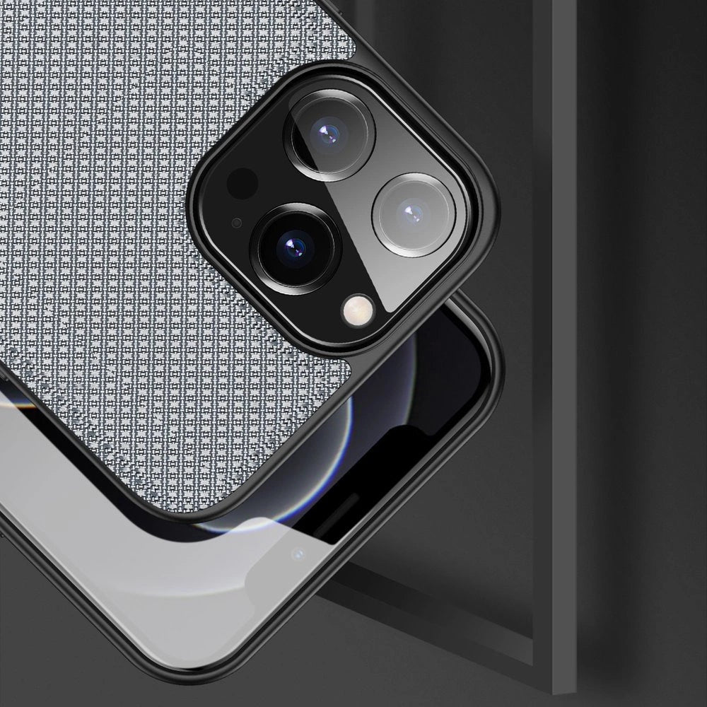 Dux Ducis Fino case covered with nylon material for iPhone 13 Pro Max gray_3