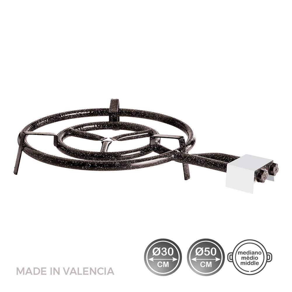 Fogareiro de gas butano/propano ø50cm 2 fogos. vaello_0