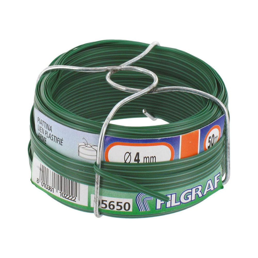Arame plastificado de cor verde ø4mm x 50m filgraf_0