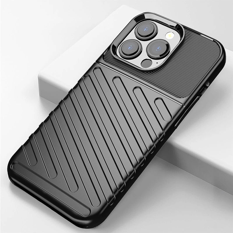 Thunder Case Flexible Tough Rugged Cover TPU Case for iPhone 13 Pro blue_14