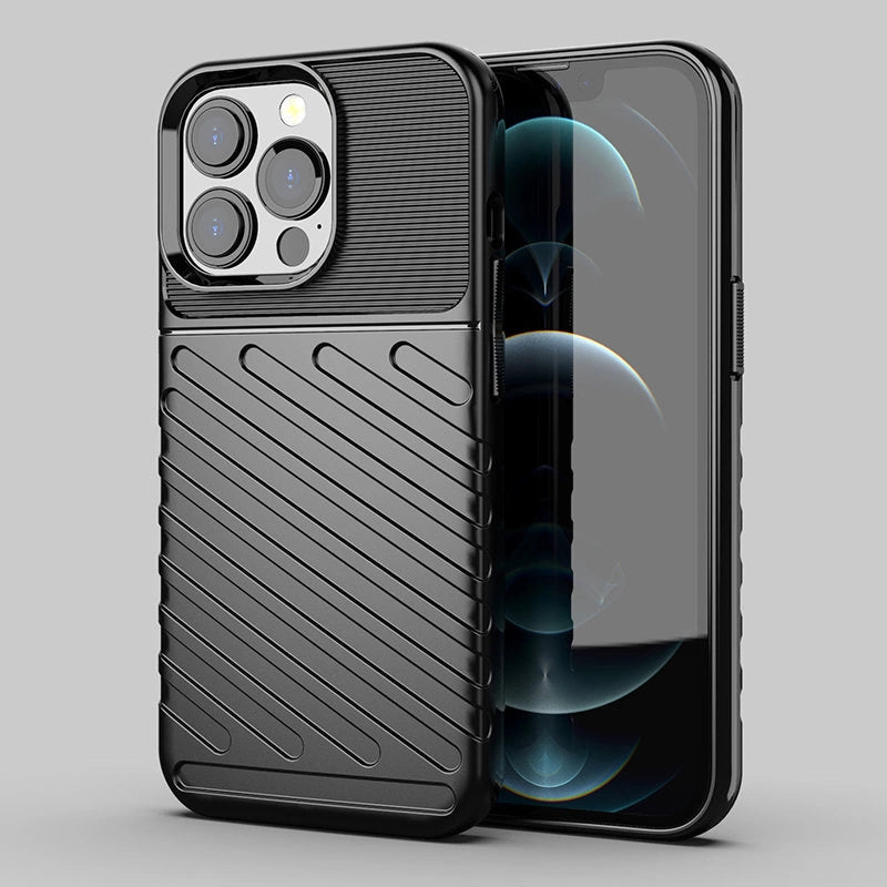 Thunder Case Flexible Tough Rugged Cover TPU Case for iPhone 13 Pro black_12