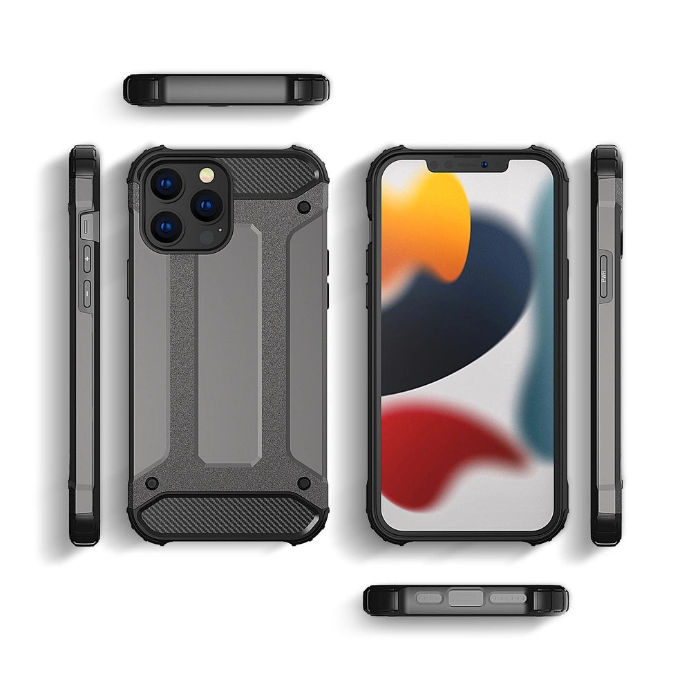 Hybrid Armor Case Tough Rugged Cover for iPhone 13 Pro blue_2