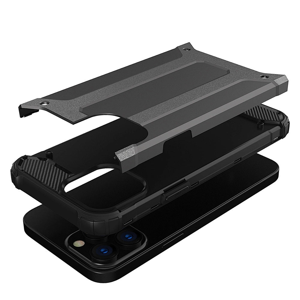 Hybrid Armor Case Tough Rugged Cover for iPhone 13 Pro blue_5