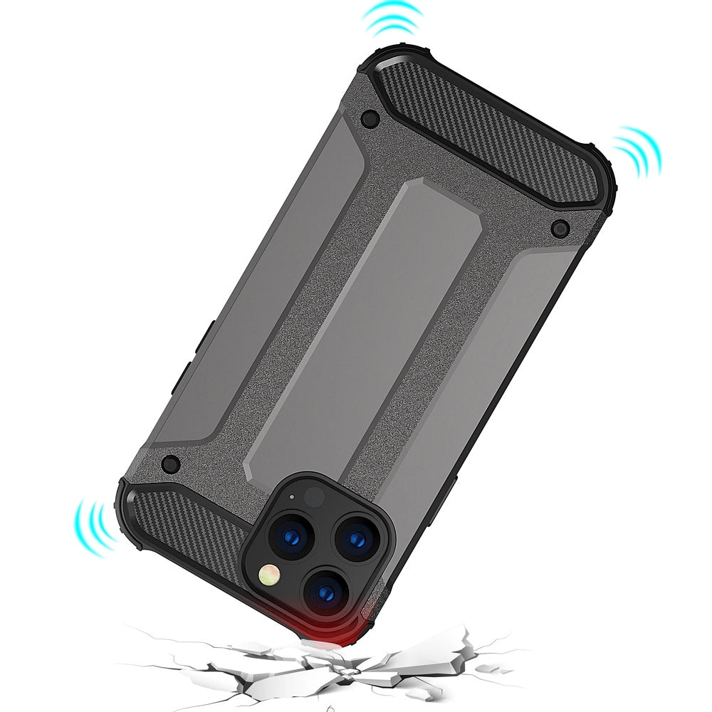 Hybrid Armor Case Tough Rugged Cover for iPhone 13 Pro blue_6