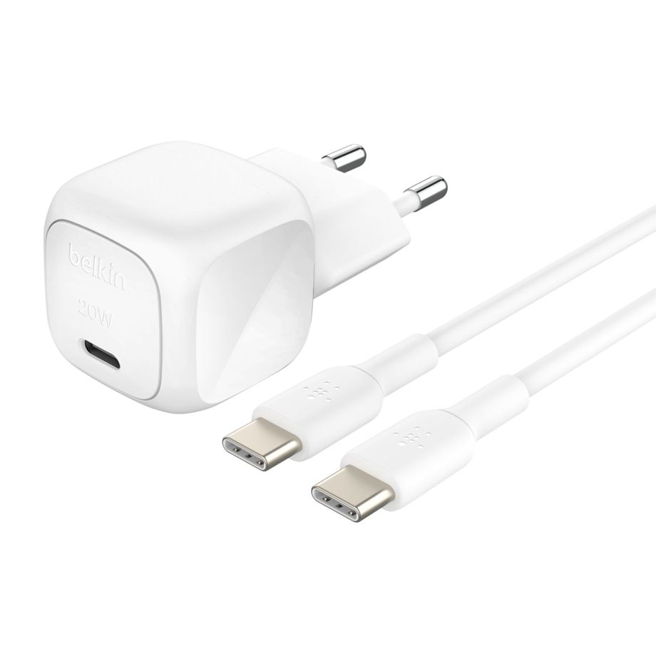 Cabo USB-C Belkin BOOST Charge / Branco / 20W PD PPS / WCA009KQ1MWH-B6_1