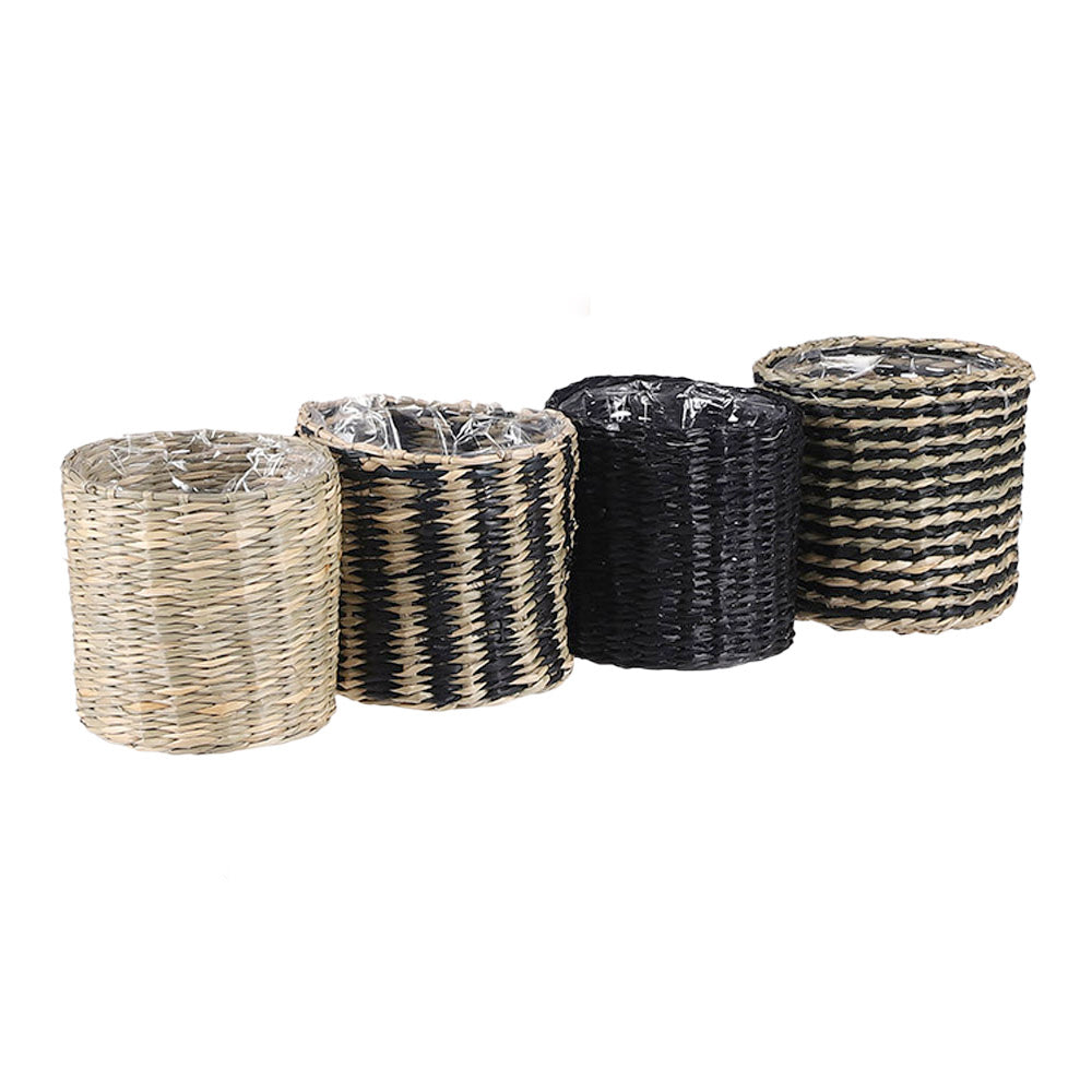 Cesto modelo alexis preto-bege ø10x9cm cores / modelos diversos_0