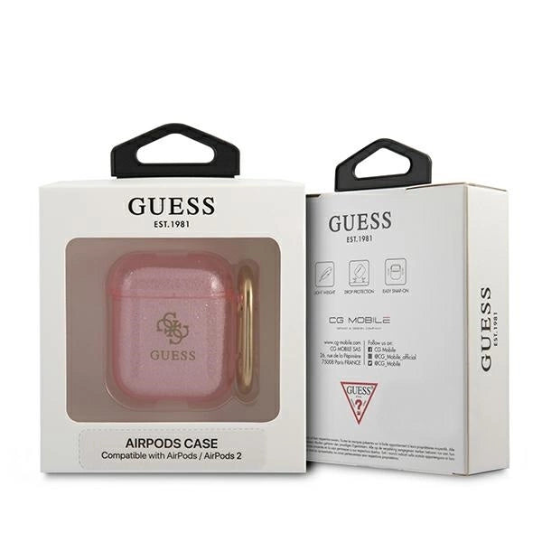 Guess GUA2UCG4GP AirPods cover pink/pink Glitter Collection_3