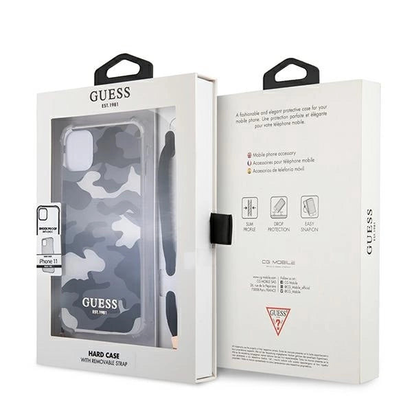 Guess GUHCN61KSARBK iPhone 11 6.1" / Xr black/black hardcase Camo Collection_7