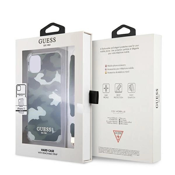 Guess GUHCN61KSARKA iPhone 11 6.1" / Xr green/khaki hardcase Camo Collection_7