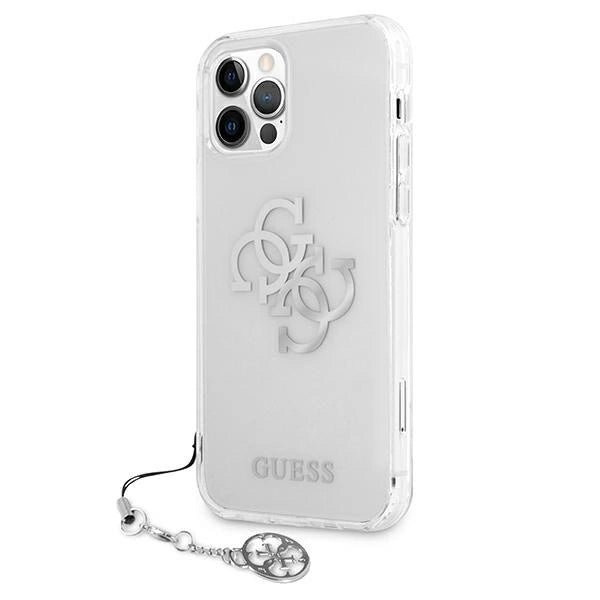 Guess GUHCP12LKS4GSI iPhone 12 Pro Max 6.7" Transparent hardcase 4G Silver Charms Collection_1