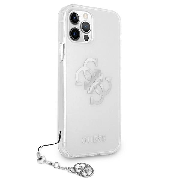 Guess GUHCP12LKS4GSI iPhone 12 Pro Max 6.7" Transparent hardcase 4G Silver Charms Collection_3