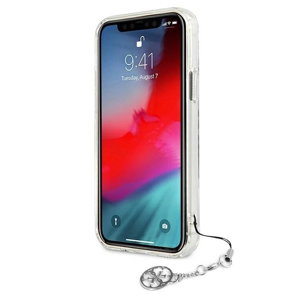 Guess GUHCP12LKS4GSI iPhone 12 Pro Max 6.7" Transparent hardcase 4G Silver Charms Collection_4