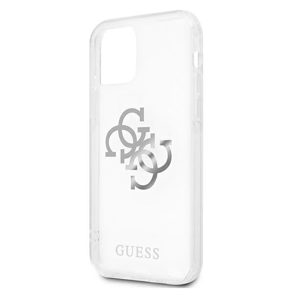 Guess GUHCP12LKS4GSI iPhone 12 Pro Max 6.7" Transparent hardcase 4G Silver Charms Collection_5