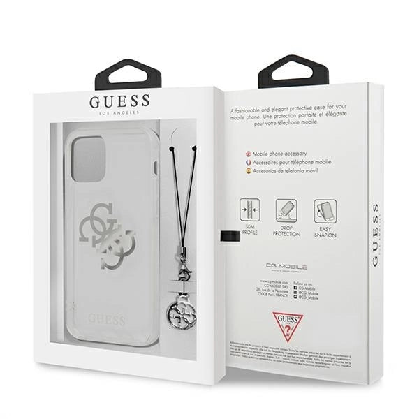 Guess GUHCP12LKS4GSI iPhone 12 Pro Max 6.7" Transparent hardcase 4G Silver Charms Collection_7