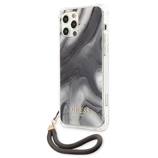 Guess GUHCP12LKSMAGR iPhone 12 Pro Max 6.7" grey/grey hardcase Marble Collection_1