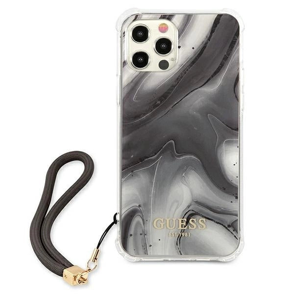 Guess GUHCP12LKSMAGR iPhone 12 Pro Max 6.7" grey/grey hardcase Marble Collection_2