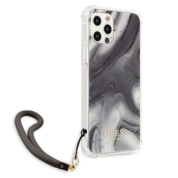 Guess GUHCP12LKSMAGR iPhone 12 Pro Max 6.7" grey/grey hardcase Marble Collection_3