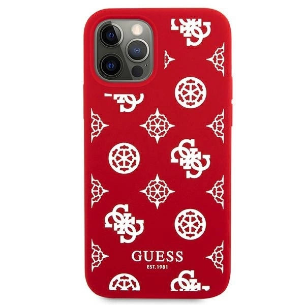 Guess GUHCP12LLSPEWRE iPhone 12 Pro Max 6.7" red/red hard case Peony Collection_2