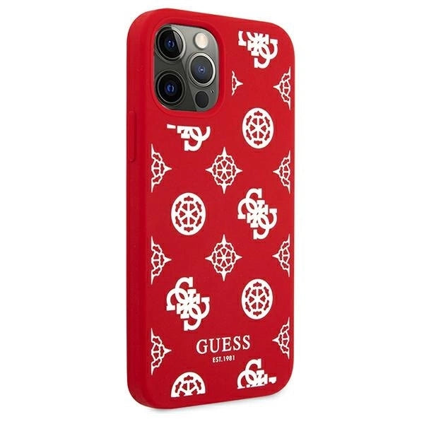 Guess GUHCP12LLSPEWRE iPhone 12 Pro Max 6.7" red/red hard case Peony Collection_3