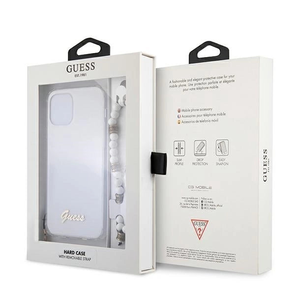 Guess GUHCP12LKPSWH iPhone 12 Pro Max 6.7" Transparent Hardcase White Pearl_7