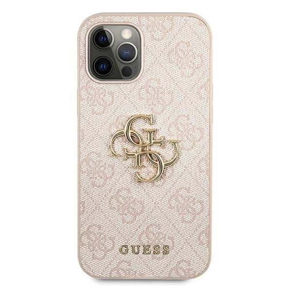 Guess GUHCP12M4GMGPI iPhone 12/12 Pro 6,1" różowy/pink hardcase 4G Big Metal Logo_2