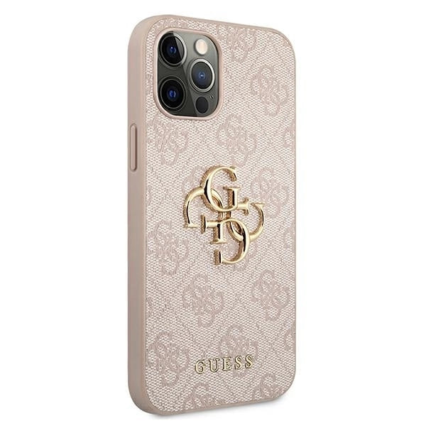 Guess GUHCP12M4GMGPI iPhone 12/12 Pro 6,1" różowy/pink hardcase 4G Big Metal Logo_3