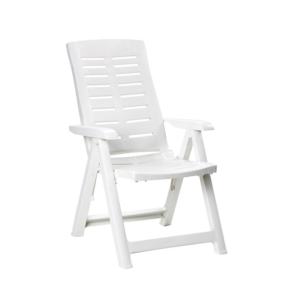 Cadeira dobrável. cor: branco 60x61x109cm modelo: multiposição progarden._0
