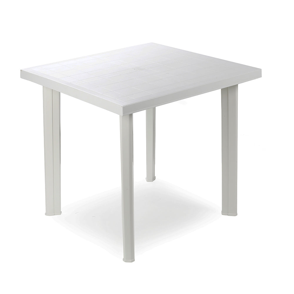 Mesa quadrada para ao ar livre. cor: branco 80x75x72cm ipae progarden_0