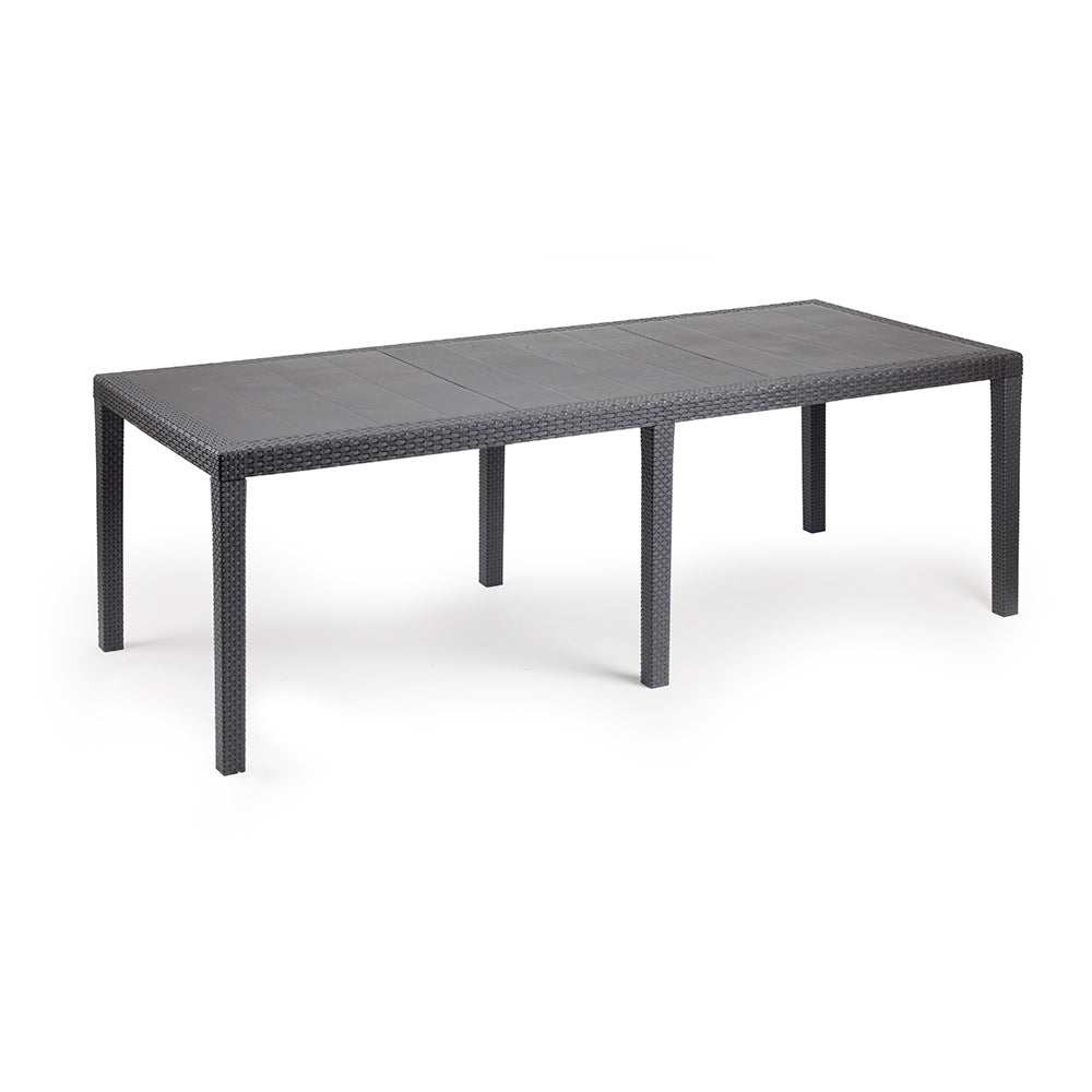 Mesa exterior extensÃvel de polipropileno. cor: antracite 72x150/220x90cm ipae progarden_0